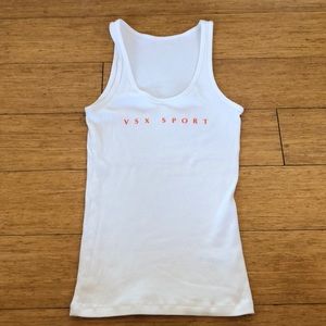 Victoria’s Secret VSX ribbed white tank top! Small